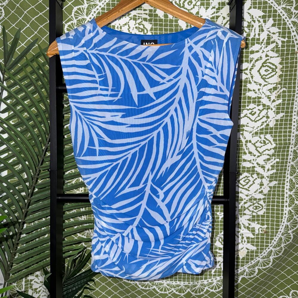 INC International Concepts‎ Tropical Palm Mesh Top - Size Small